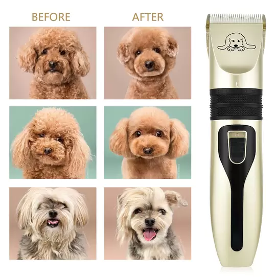 Dog Clippers -Low Noise Pet Shaver Rechargeable Dog Trimmer Cordless
