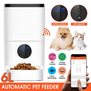 6L Large Capacity Pet Automatic Feeder Smart Cat Dog Food Dispenser